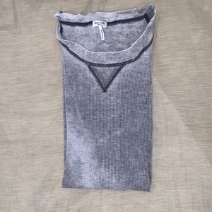 Grey waffle long sleeve